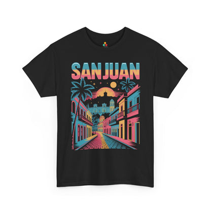 San Juan Retro Night Unisex T-shirt Caribbean City Streetwear Art | TEEZOCA 