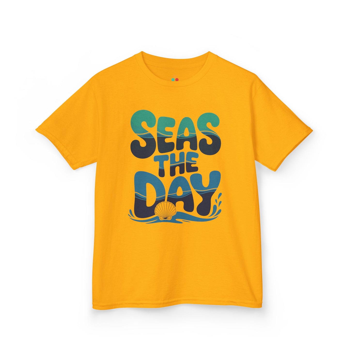 TEEZOCA Seas The Day ocean wave Kids T-shirt Seas The Day Ocean Wave Graphic Kids T-shirt | TEEZOCA 