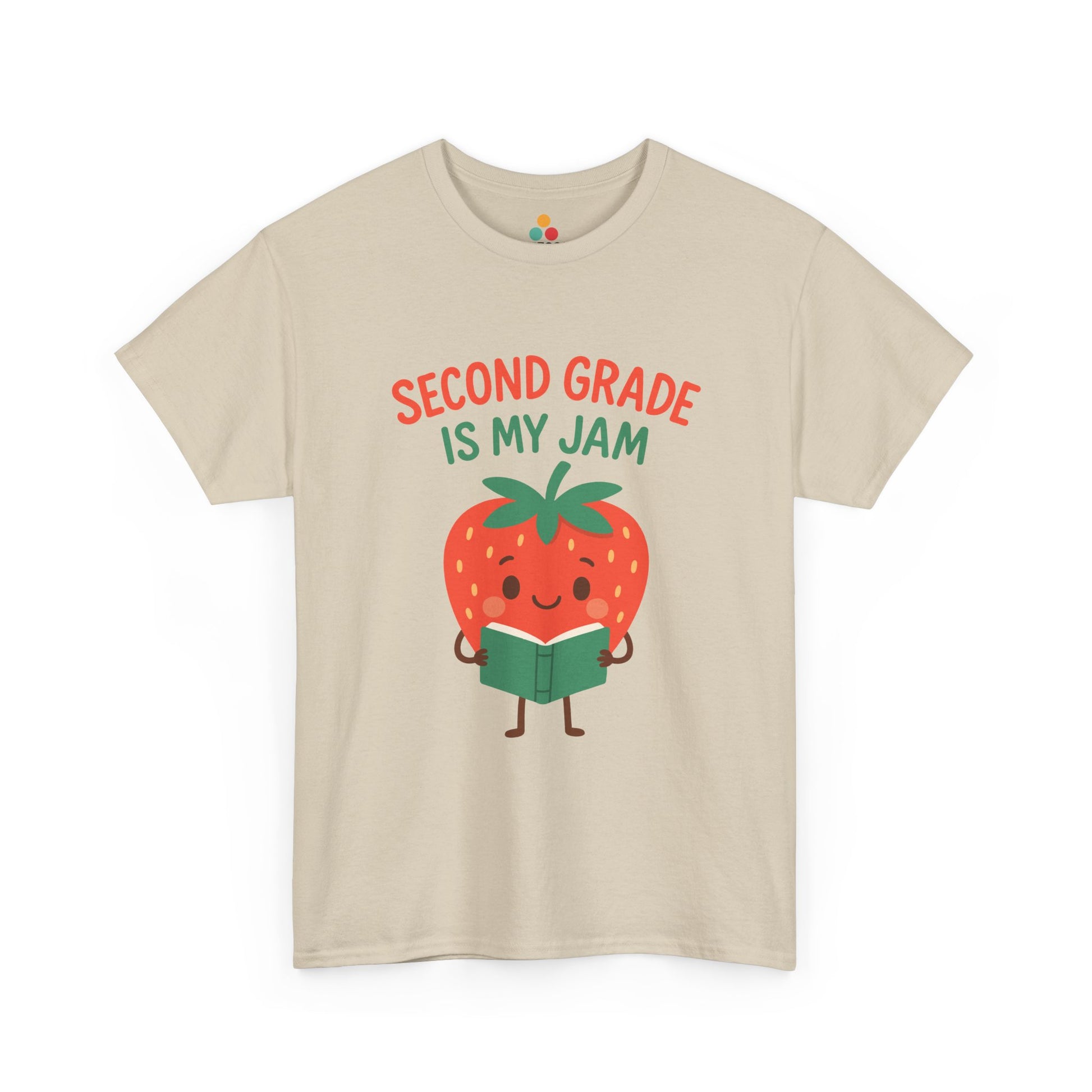 TEEZOCA Second Grade Is My Jam Strawberry cream T-Shirt Back to School Teachers Gift