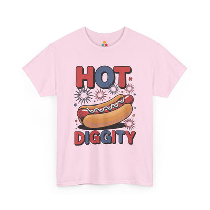 TEEZOCA T-shirt designed as a Hot Dog Poster Shirt with State Fair Hot Dog Shirt energy and classic Americana colors.
