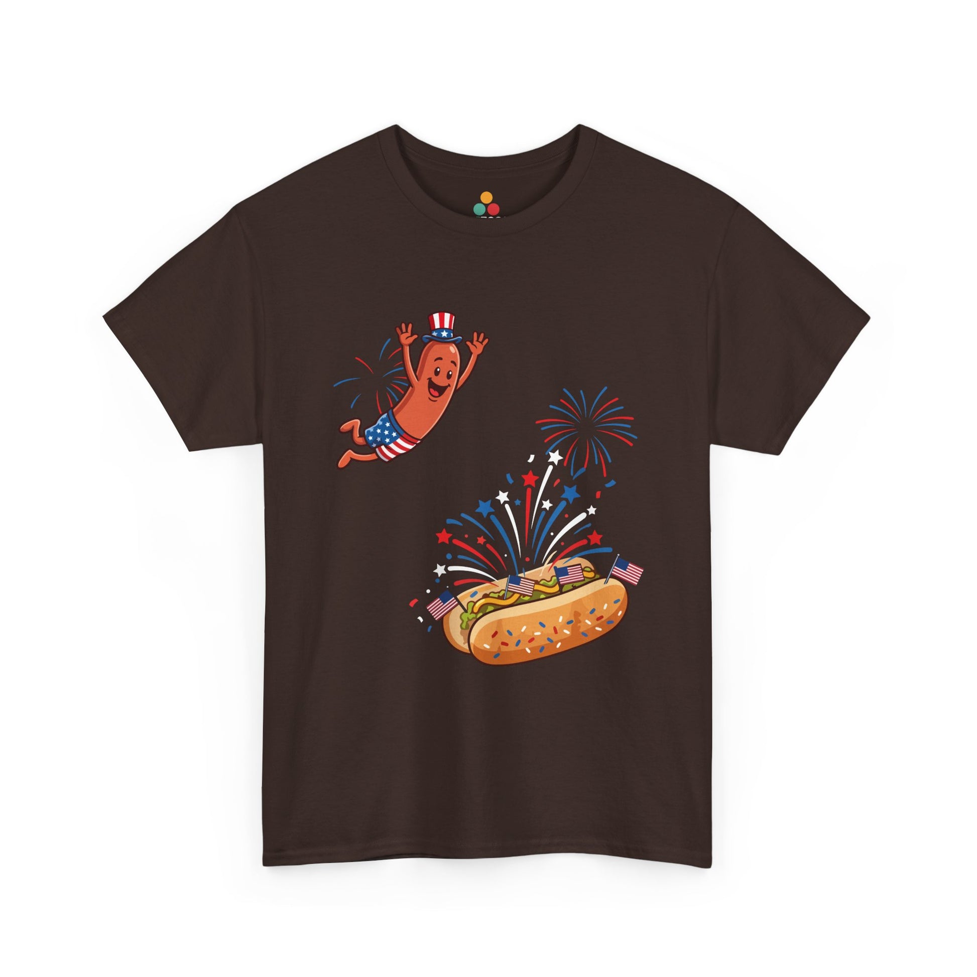 TEEZOCA T-shirt featuring a Gen Z Hot Dog Shirt concept with a Silly Hot Dog Shirt mood for meme-friendly cookout photos.
