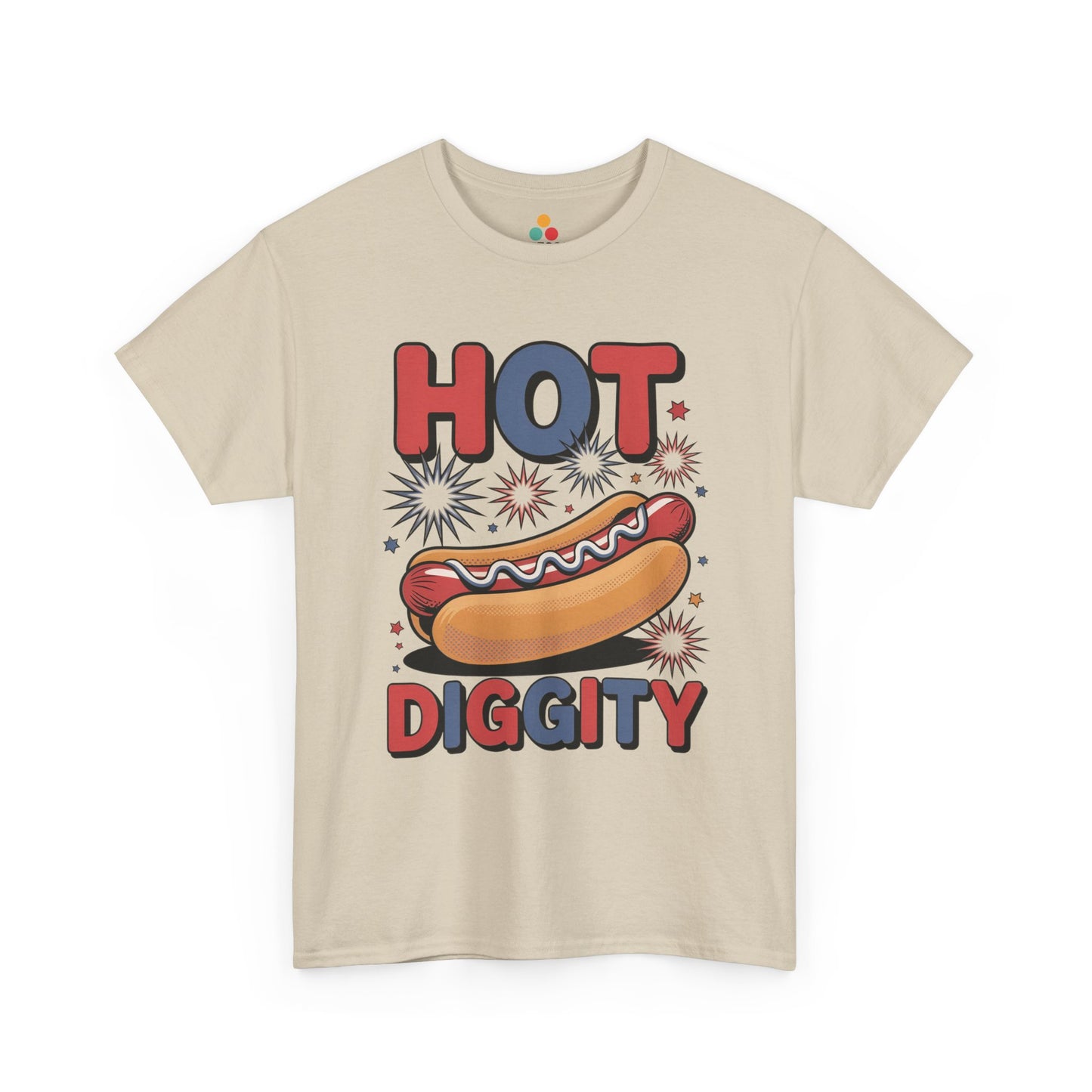 TEEZOCA T-shirt styled for I Love Hot Dogs T Shirt fans with a bright hot dog illustration and 4th of July Shirts appeal.
