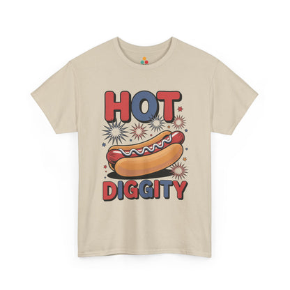 TEEZOCA T-shirt styled for I Love Hot Dogs T Shirt fans with a bright hot dog illustration and 4th of July Shirts appeal.
