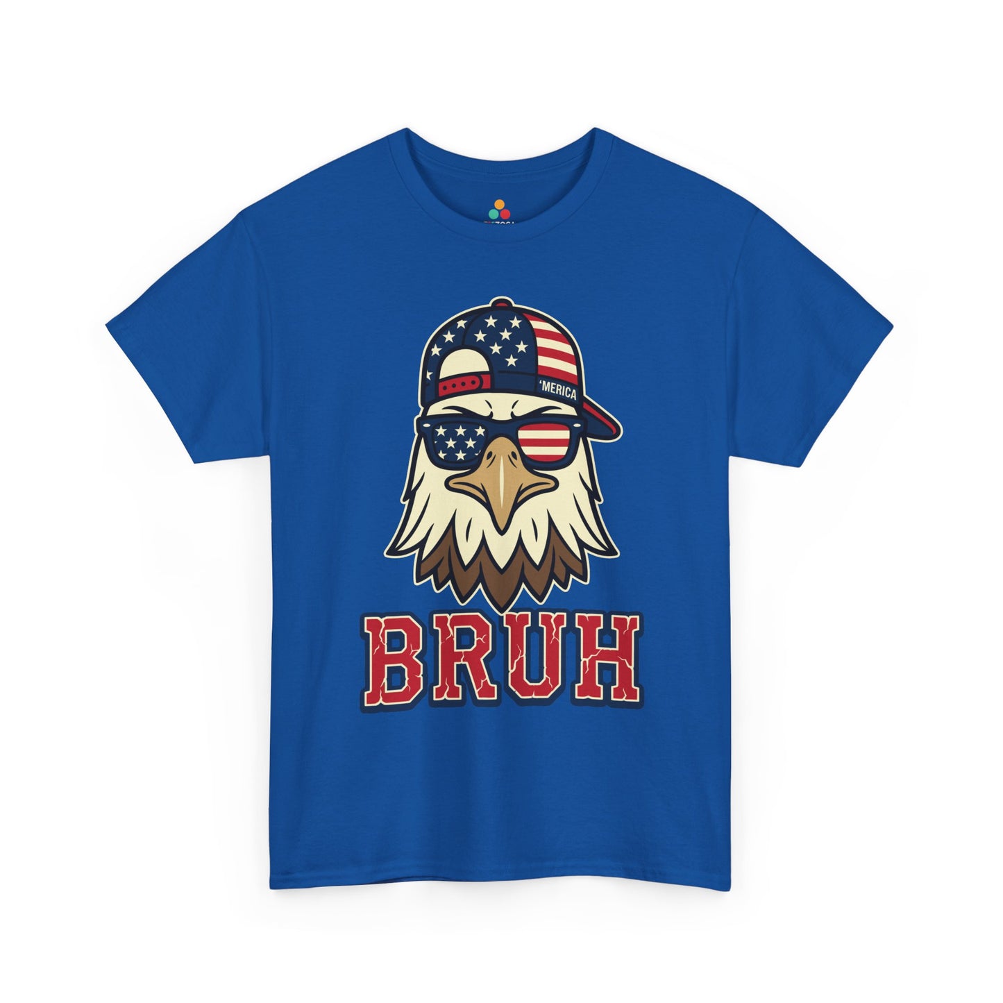TEEZOCA T-shirt with an eagle 4th of July shirt graphic made for men's BBQ outfits, fireworks photos, and summer parties.
