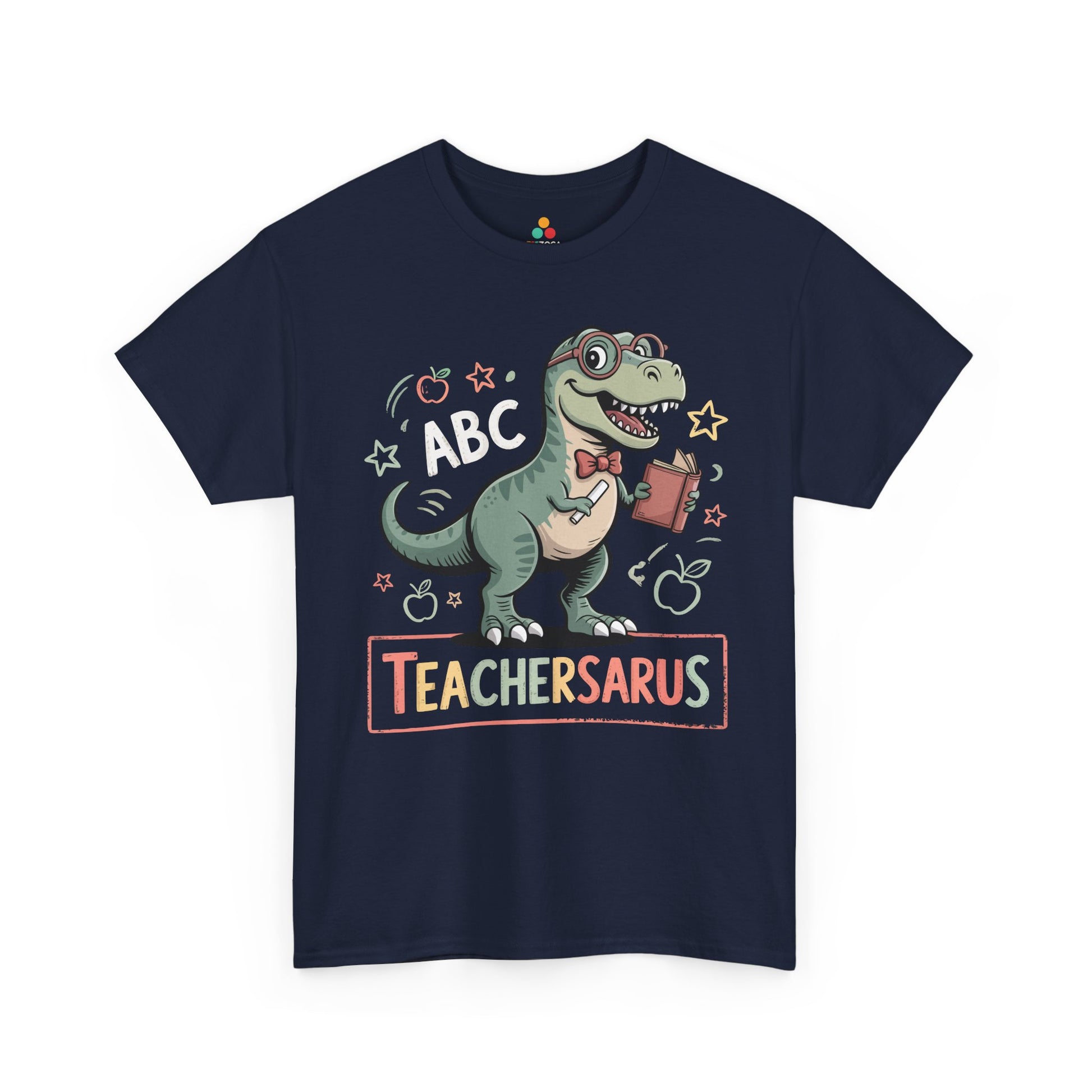 TEEZOCA Teachersaurus dinosaur teacher graphic Unisex T-shirt TeacherSaurus — Cute Dino Teacher ABC Back-to-School T-Shirt | TEEZOCA 