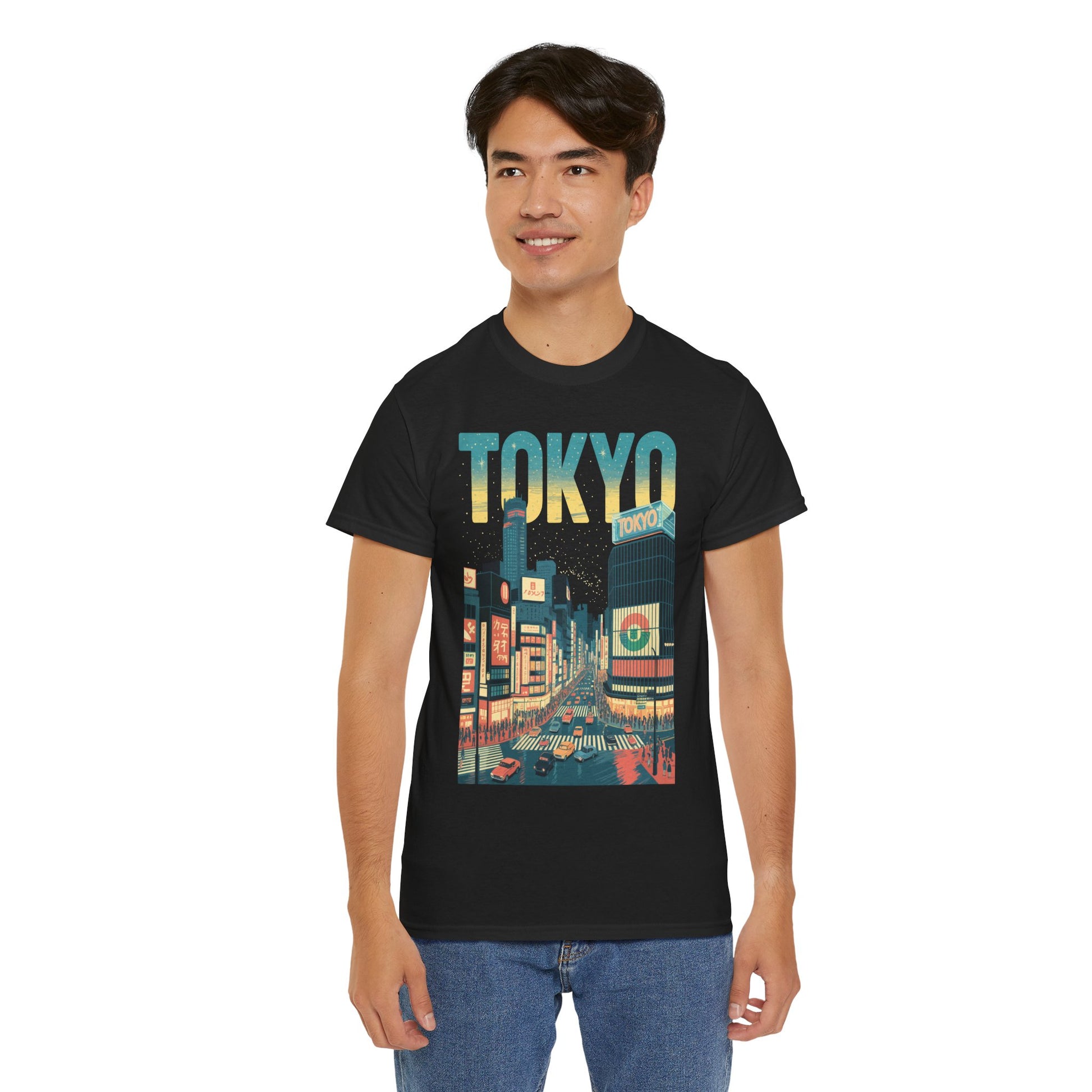 Tokyo Neon Nights Unisex T-shirt Japanese City Streetwear Art | TEEZOCA 