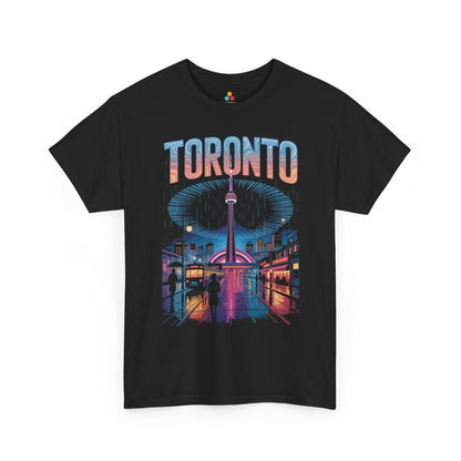 Toronto Neon Night Unisex T-shirt — Urban Skyline Streetwear Art | TEEZOCA 