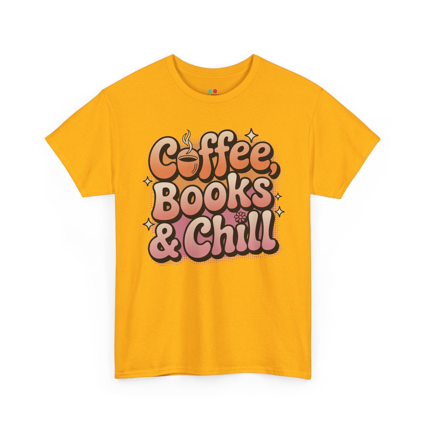 Coffee Books & Chill Retro Aesthetic Unisex T-shirt | TEEZOCA 