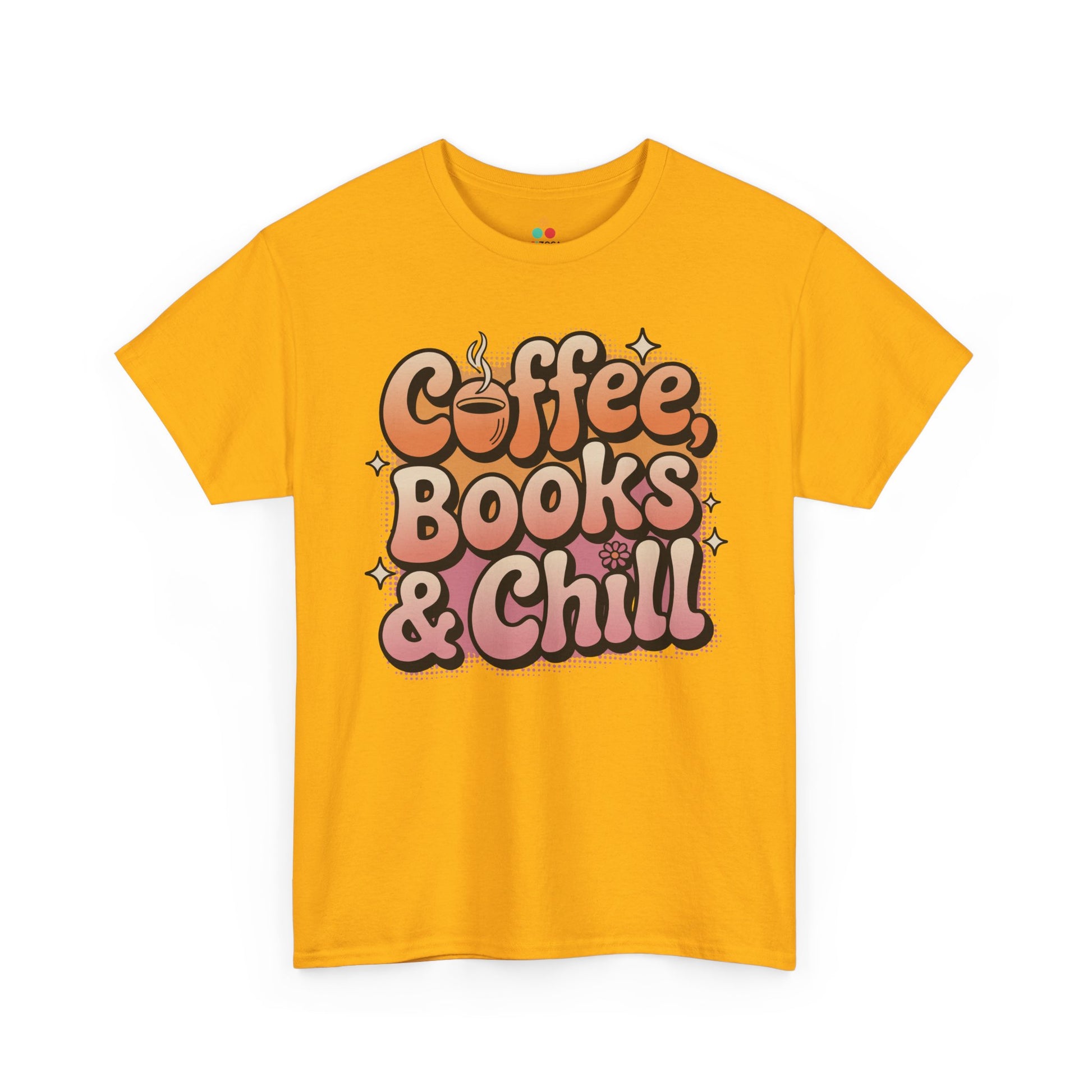 Coffee Books & Chill Retro Aesthetic Unisex T-shirt | TEEZOCA 
