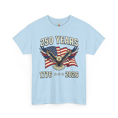 TEEZOCA USA Eagle Shirt t-shirt with patriotic red, cream, and navy artwork for family July 4 Shirts.
