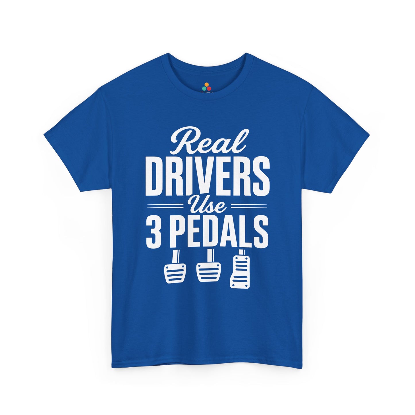 TEEZOCA Unisex T-shirt designed as a car guy t shirt for clutch pedal drivers and gearhead shirt shoppers.

