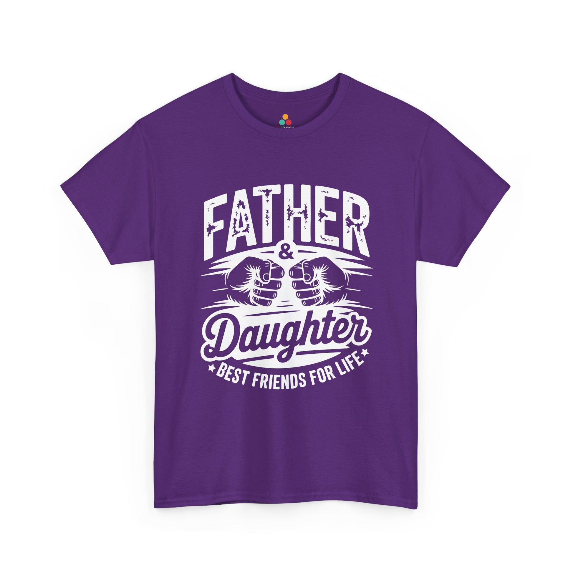 TEEZOCA Unisex T-shirt designed as a father daughter gift and matching father daughter shirt idea with fist bump style.
