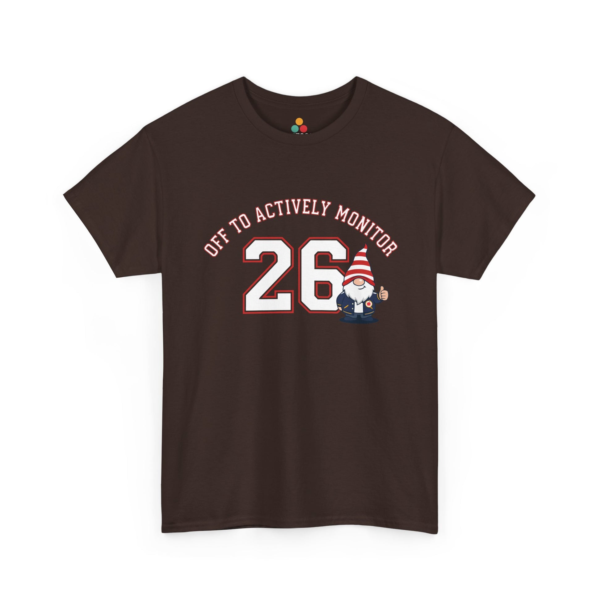 TEEZOCA Unisex T-shirt designed as a teacher graphic tee with gnome artwork, state testing humor, and number 26 detail.
