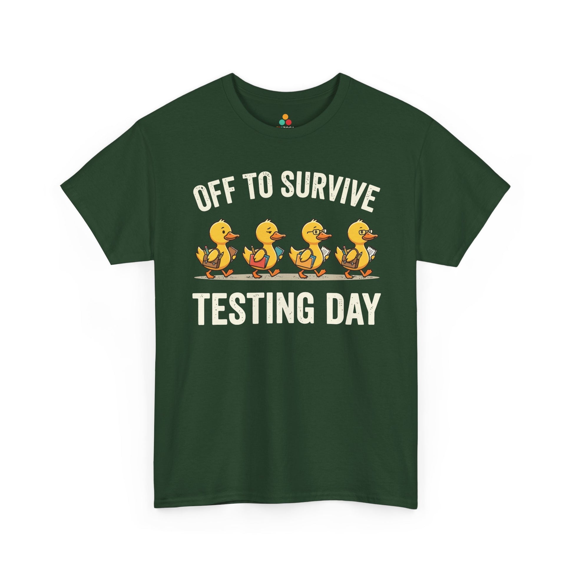 Funny Teacher Shirt Unisex T-shirt Testing Day Duck Gift Tee | TEEZOCA 