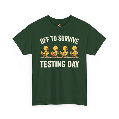 Funny Teacher Shirt Unisex T-shirt Testing Day Duck Gift Tee | TEEZOCA 