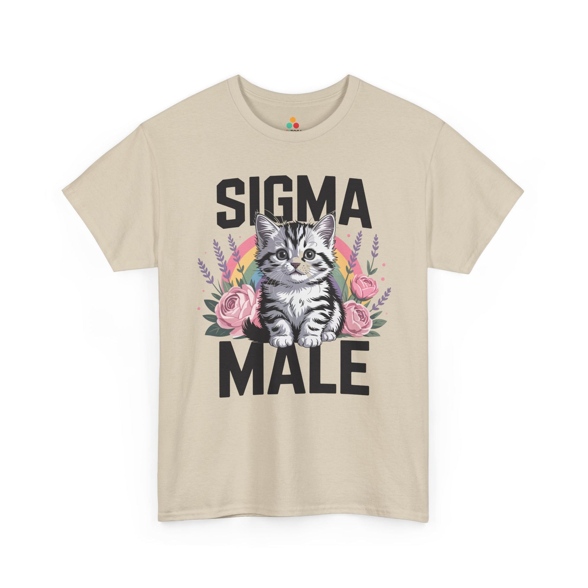 TEEZOCA Unisex T-shirt made as a cat dad tee with sigma kitten design and sarcastic cat lover humor.
