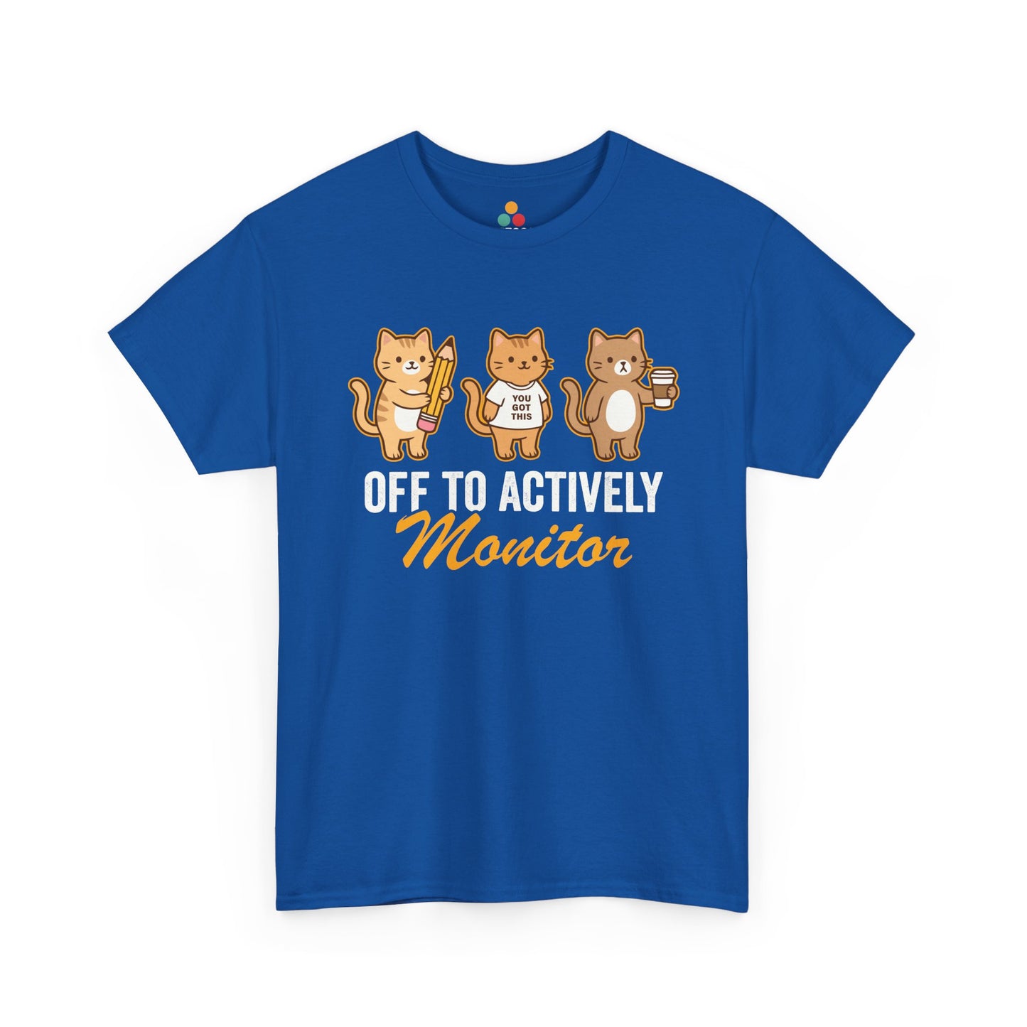 TEEZOCA Unisex T-shirt made as a cat shirts for women design with cute teacher cats and testing season humor.

