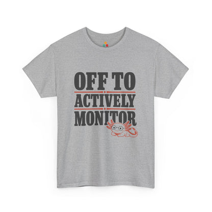 TEEZOCA Unisex T-shirt made as a cute axolotl shirt with teacher graphic tee style and test-day classroom joke.
