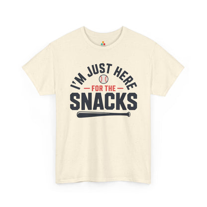 TEEZOCA Unisex T-shirt made as a funny baseball tee with snack-first baseball humor and clean typography.
