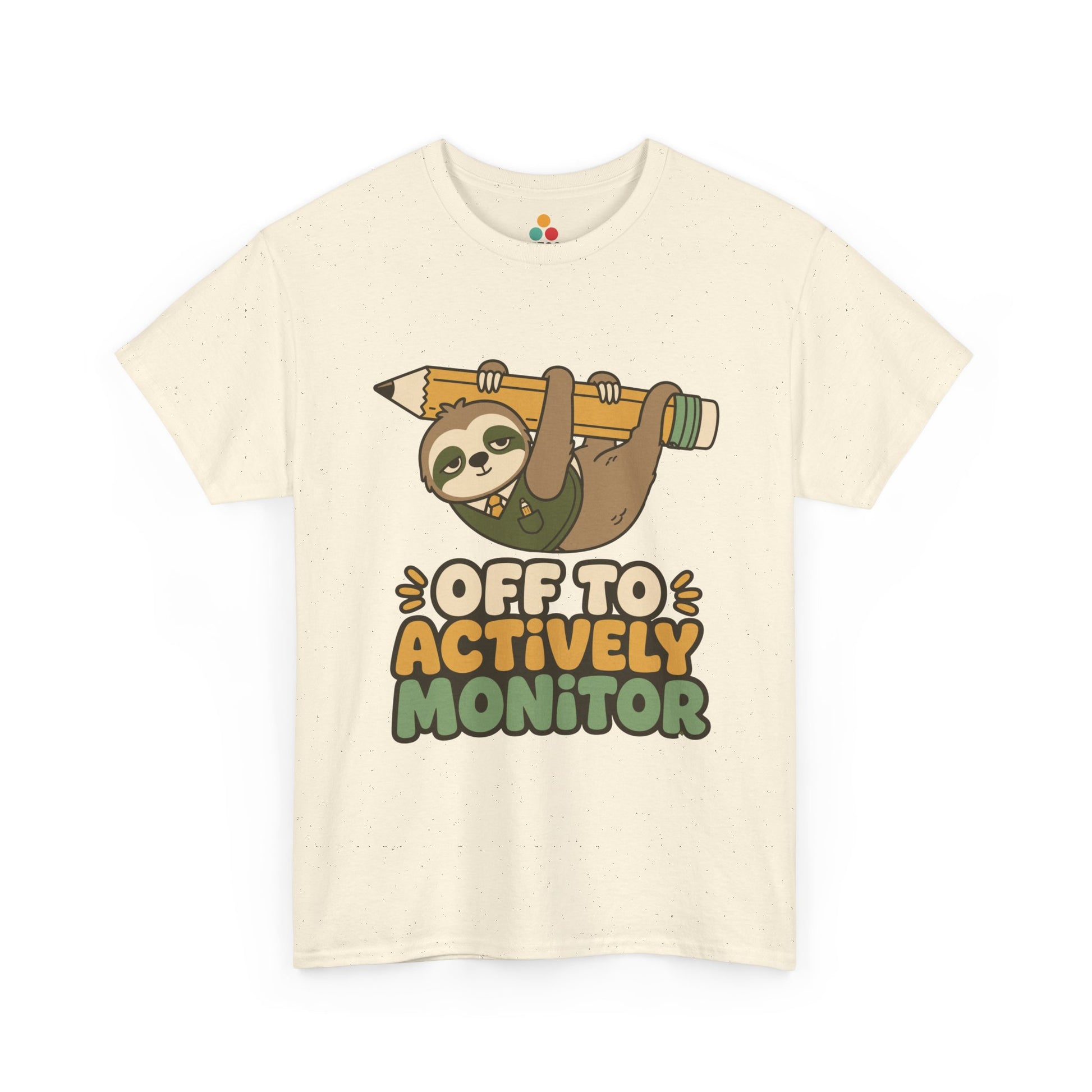 TEEZOCA Unisex T-shirt made as a sloth teacher shirt with a hanging pencil design and testing day classroom humor.
