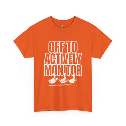 TEEZOCA Unisex T-shirt made as a teacher squad shirt with bold white typography and funny goose proctor artwork.
