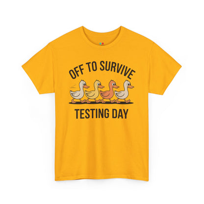 Funny Teacher Shirt Unisex T-shirt, Testing Day Duck Gift Tee | TEEZOCA 