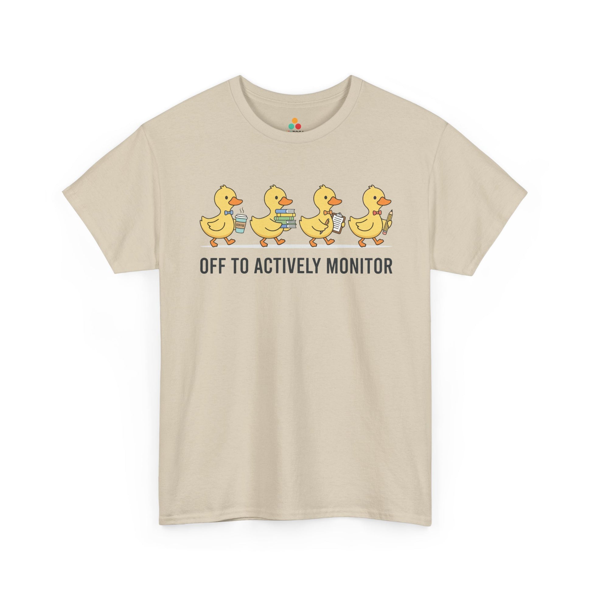 Funny Duck Teacher Shirt Unisex T-shirt, Actively Monitor Gift | TEEZOCA 