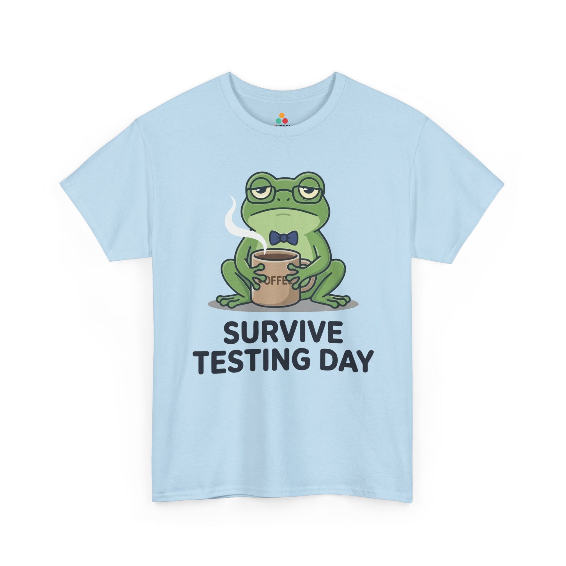Funny Teacher Shirt State Testing Frog Coffee Unisex T-shirt | TEEZOCA 
