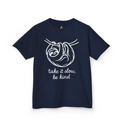 TEEZOCA Unity Day sloth take it slow anti-bullying Kids T-shirt Take It Slow Be Kind Orange Unity Day Kids T-shirt | TEEZOCA 