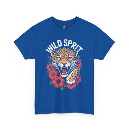 Wild Spirit Leopard Floral Graphic Unisex T-shirt | TEEZOCA 