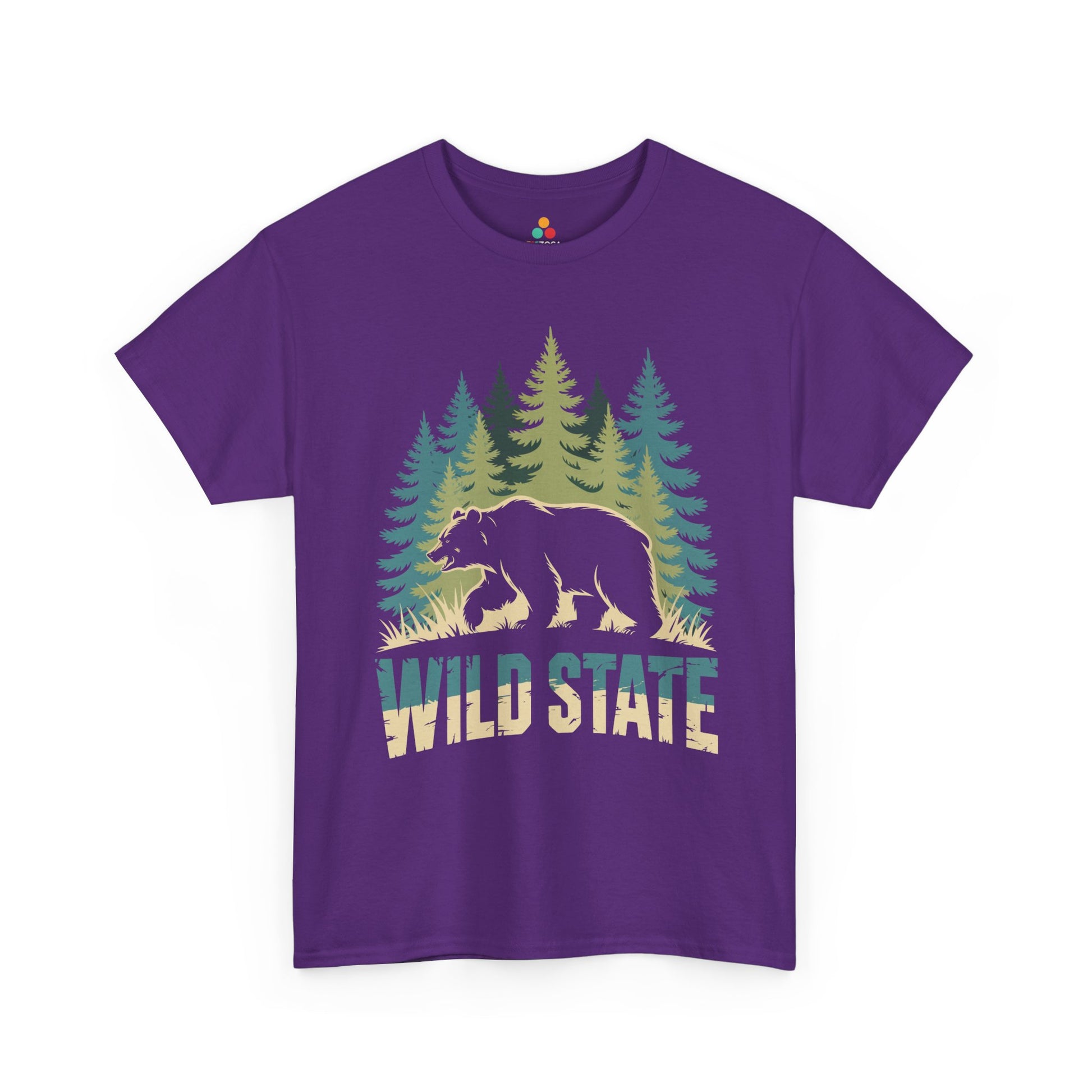 Wild State Bear Graphic Nature Unisex T-shirt | TEEZOCA 