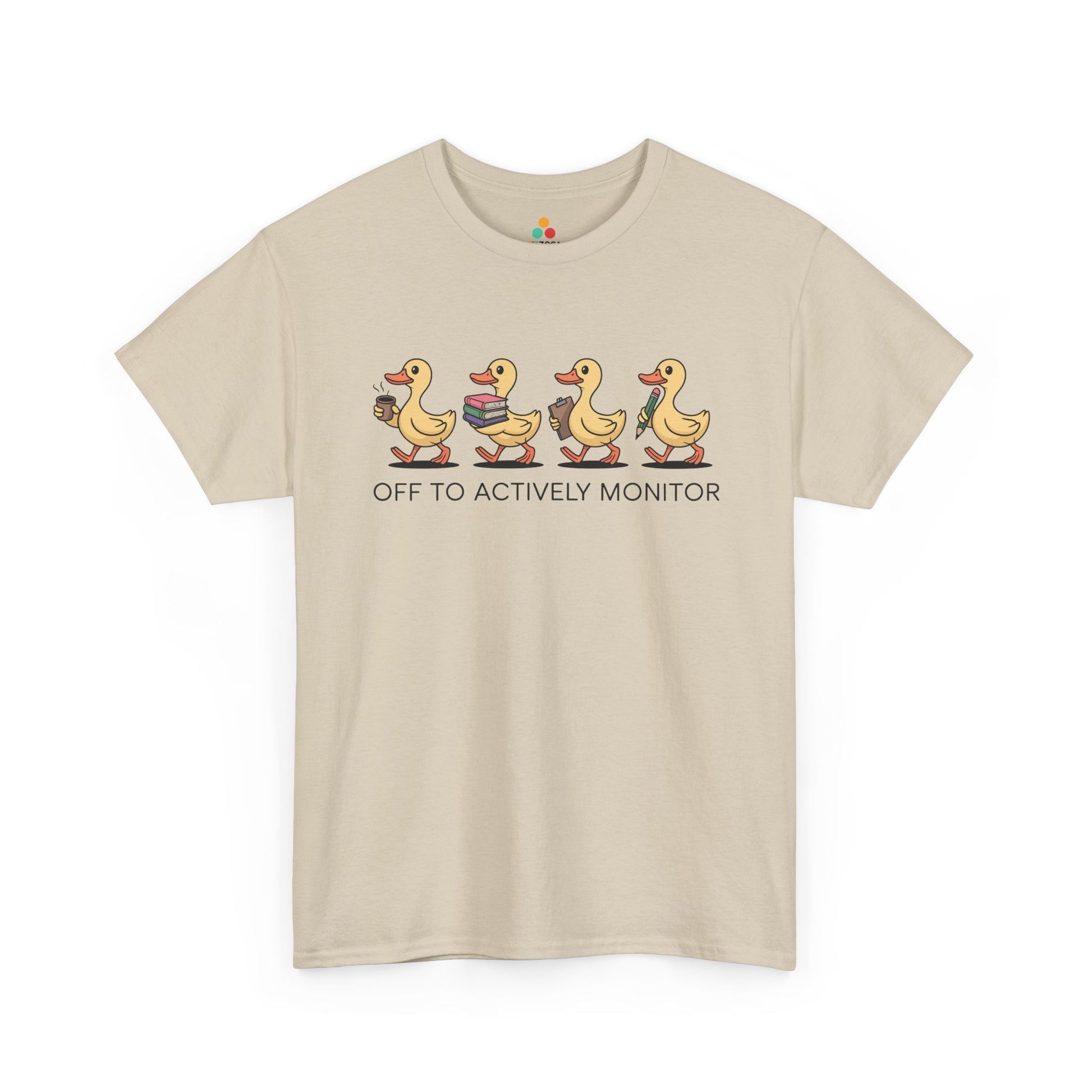 Funny Duck Teacher Shirt Unisex T-shirt, Actively Monitor Gift | TEEZOCA 