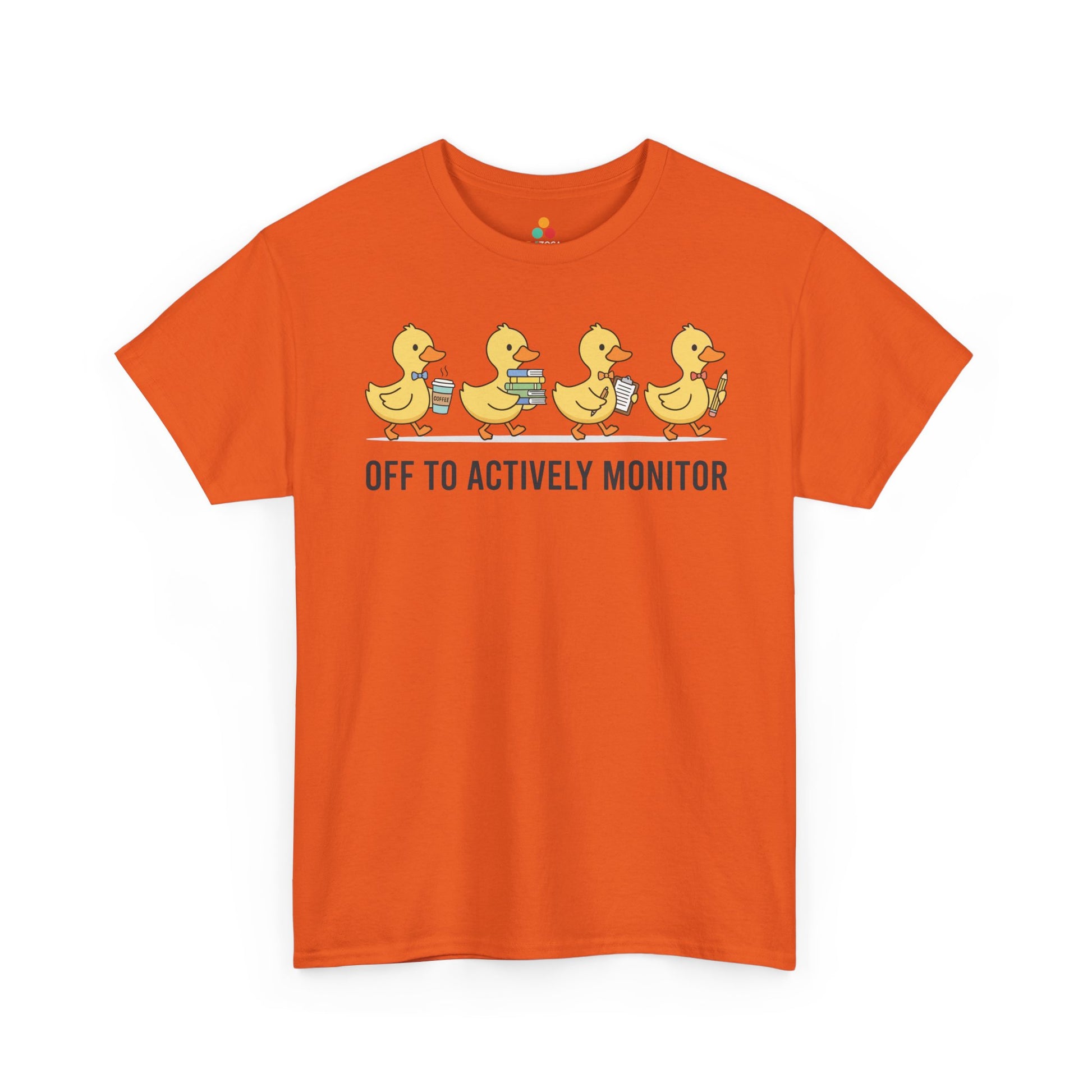 Funny Duck Teacher Shirt Unisex T-shirt, Actively Monitor Gift | TEEZOCA 