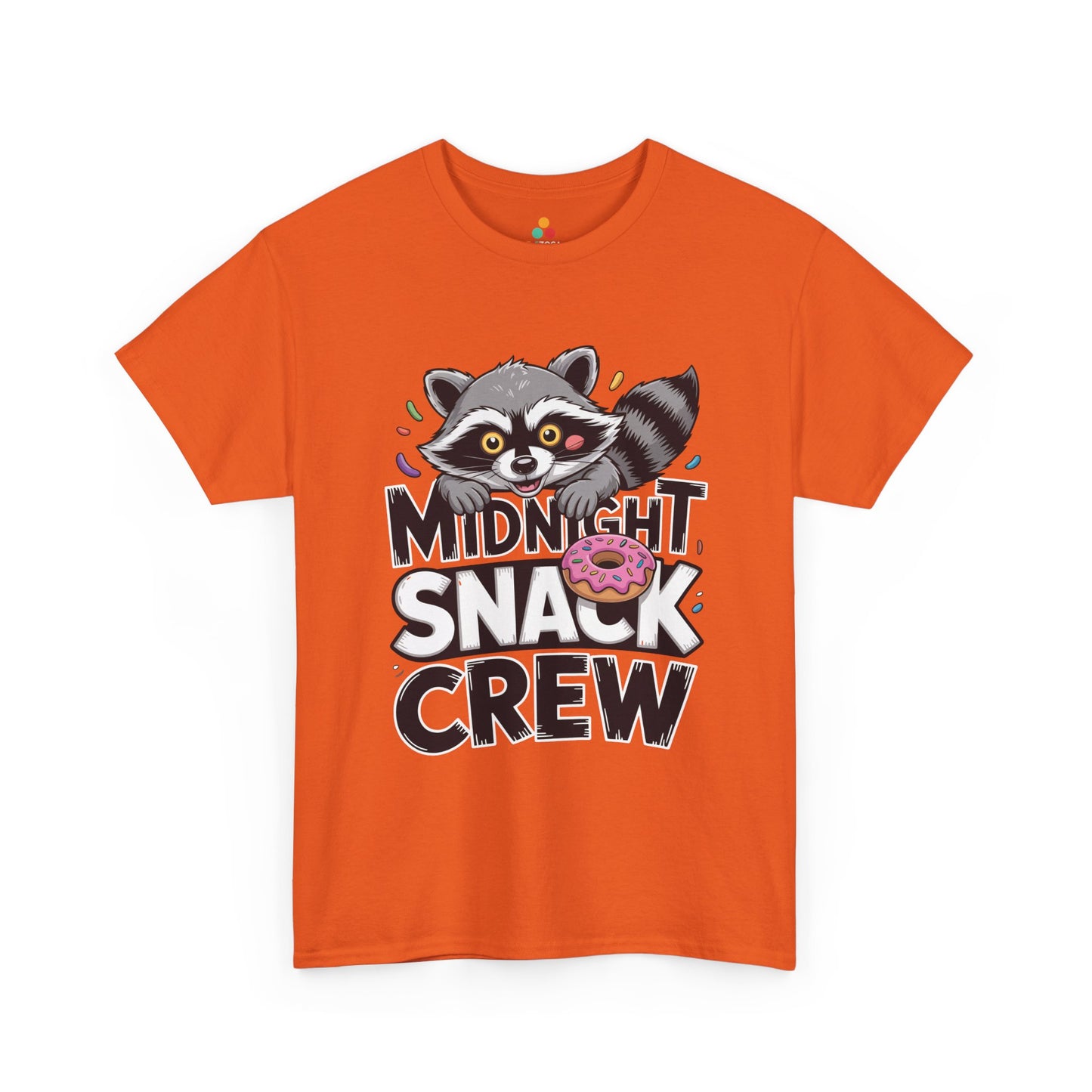 Midnight Snack Crew Raccoon Donut Funny Unisex T-shirt Cute Meme | TEEZOCA 