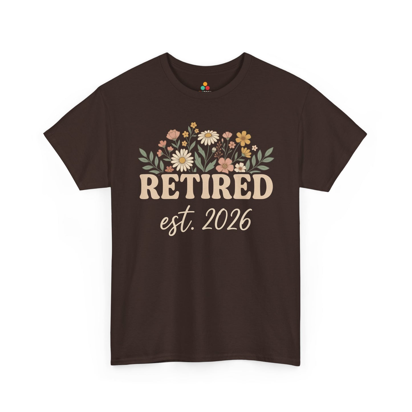 Retired Est 2026 Floral Unisex T-shirt Aesthetic Retirement Gift Shirt | TEEZOCA 