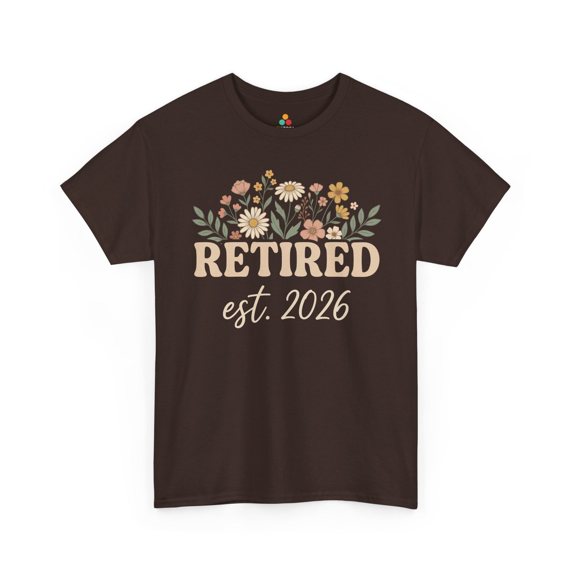 Retired Est 2026 Floral Unisex T-shirt Aesthetic Retirement Gift Shirt | TEEZOCA 