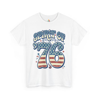 TEEZOCA americana graphic tee T-shirt with Spirit of America artwork for Independence Day and America 250 celebrations.
