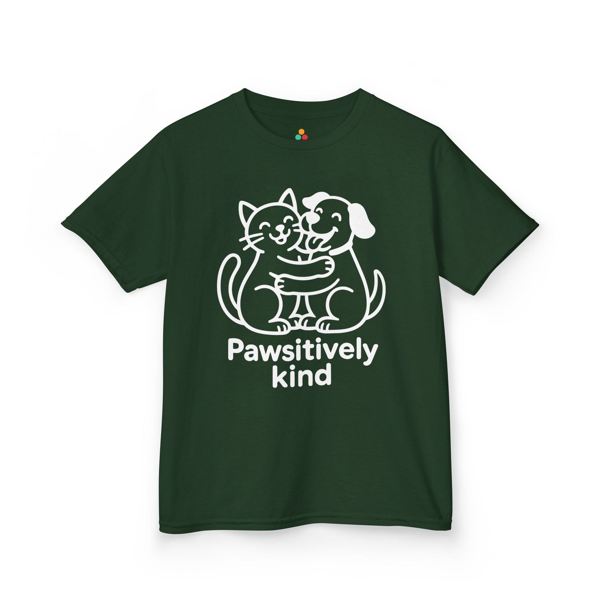 TEEZOCA anti-bullying cat and dog kindness Kids T-shirt Pawsitively Kind Orange Unity Day Anti-Bullying Kids T-shirt | TEEZOCA 