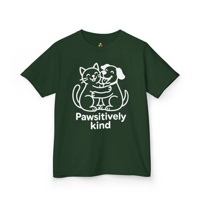 TEEZOCA anti-bullying cat and dog kindness Kids T-shirt Pawsitively Kind Orange Unity Day Anti-Bullying Kids T-shirt | TEEZOCA 