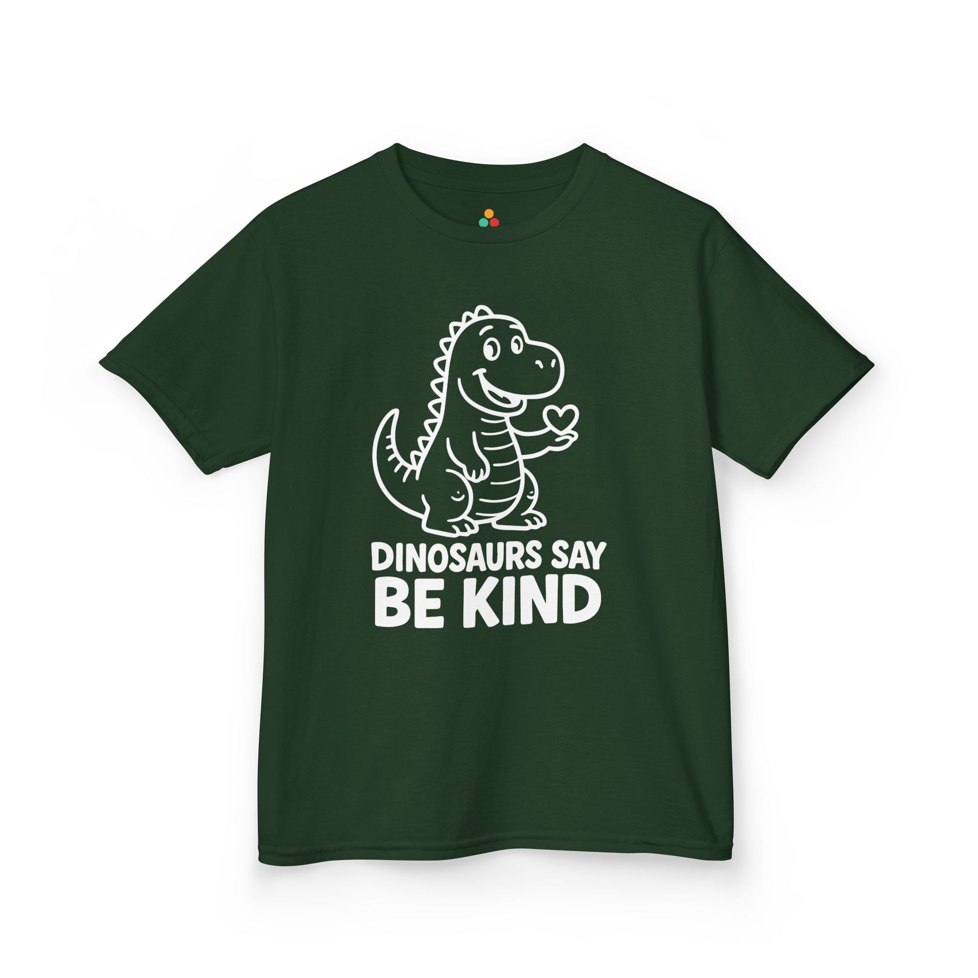 TEEZOCA anti-bullying dinosaur kindness awareness Kids T-shirt Dinosaurs Say Be Kind Orange Unity Day Kids T-shirt | TEEZOCA 