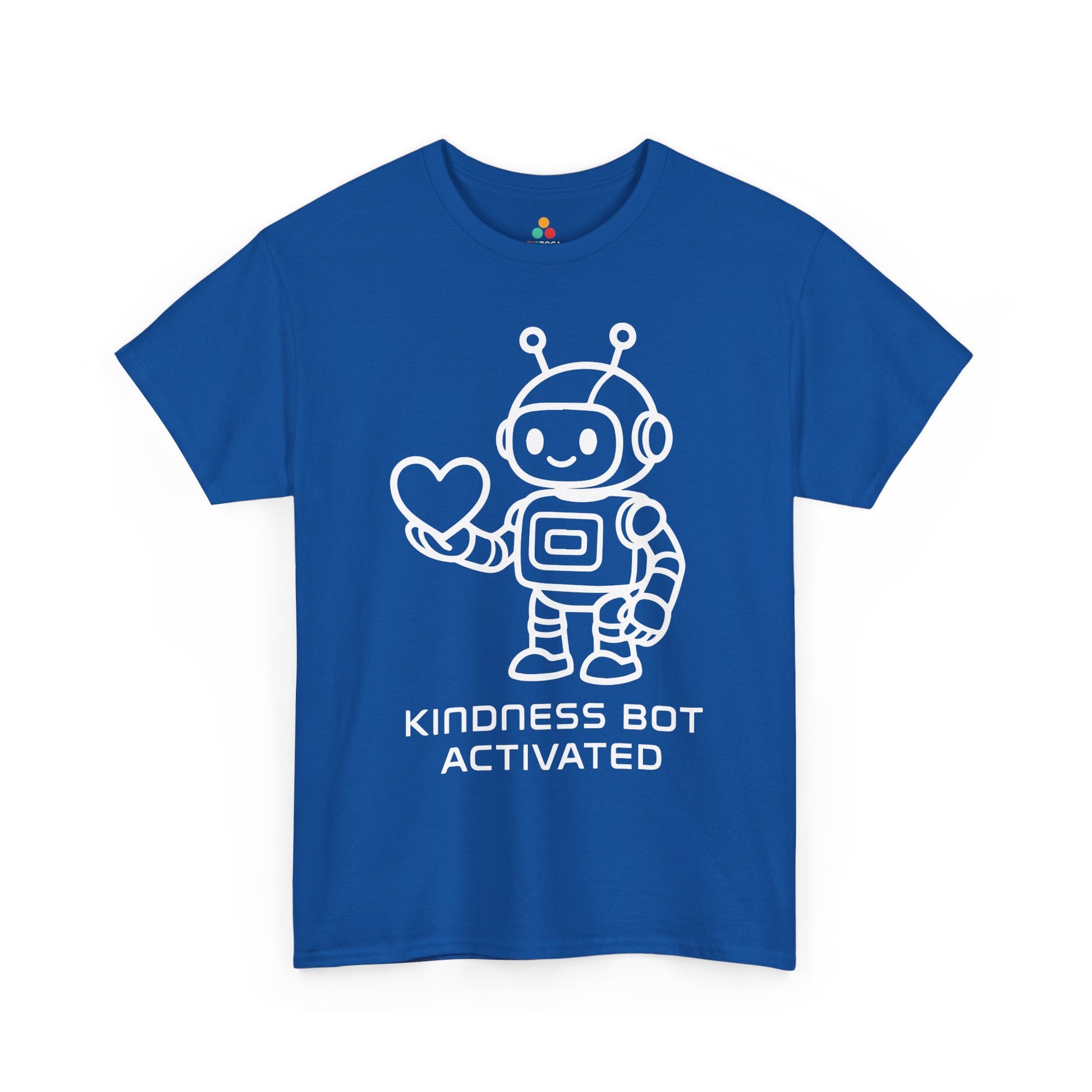 TEEZOCA anti-bullying kindness bot Unisex T-shirt line art style Kindness Bot Activated Unisex T-Shirt | Unity Day Kindness Message Tee | TEEZOCA 