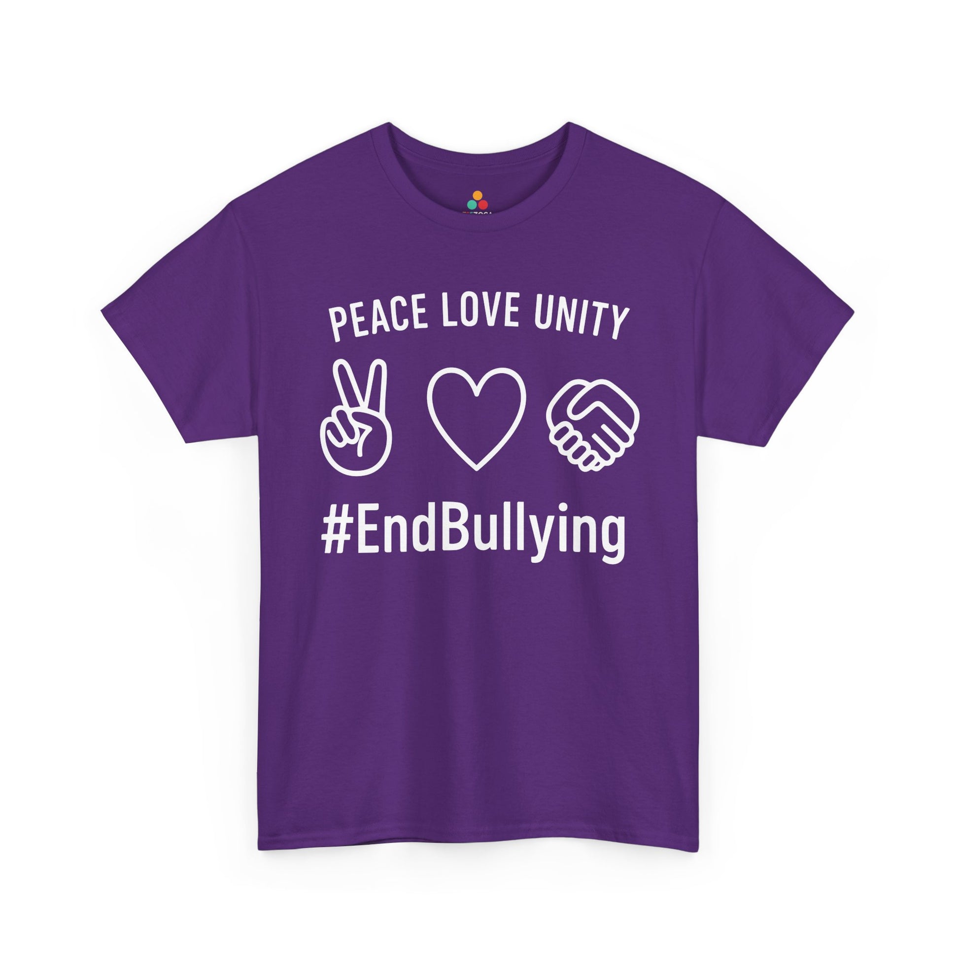 TEEZOCA anti-bullying peace love Unisex T-shirt daily wear Peace Love Unity Unisex T-shirt for Unity Day Anti-Bullying Awareness | TEEZOCA 