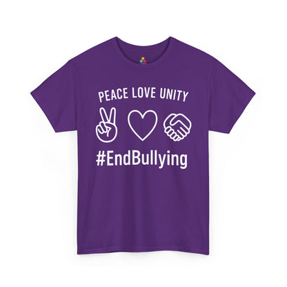 TEEZOCA anti-bullying peace love Unisex T-shirt daily wear Peace Love Unity Unisex T-shirt for Unity Day Anti-Bullying Awareness | TEEZOCA 