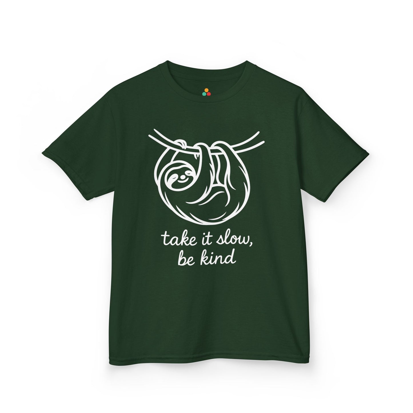 TEEZOCA anti-bullying sloth design for Unity Day Kids T-shirt Take It Slow Be Kind Orange Unity Day Kids T-shirt | TEEZOCA 
