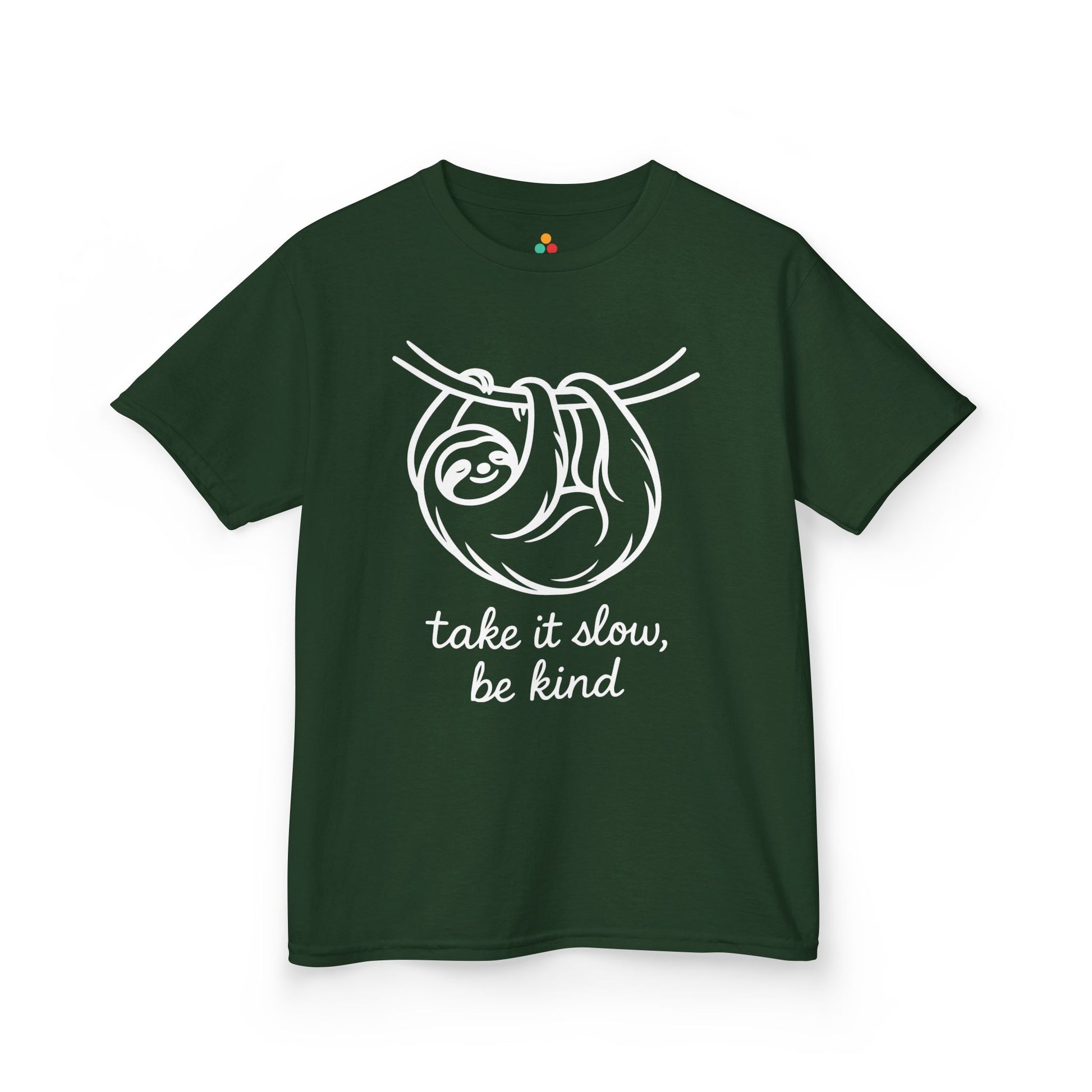 TEEZOCA anti-bullying sloth design for Unity Day Kids T-shirt Take It Slow Be Kind Orange Unity Day Kids T-shirt | TEEZOCA 