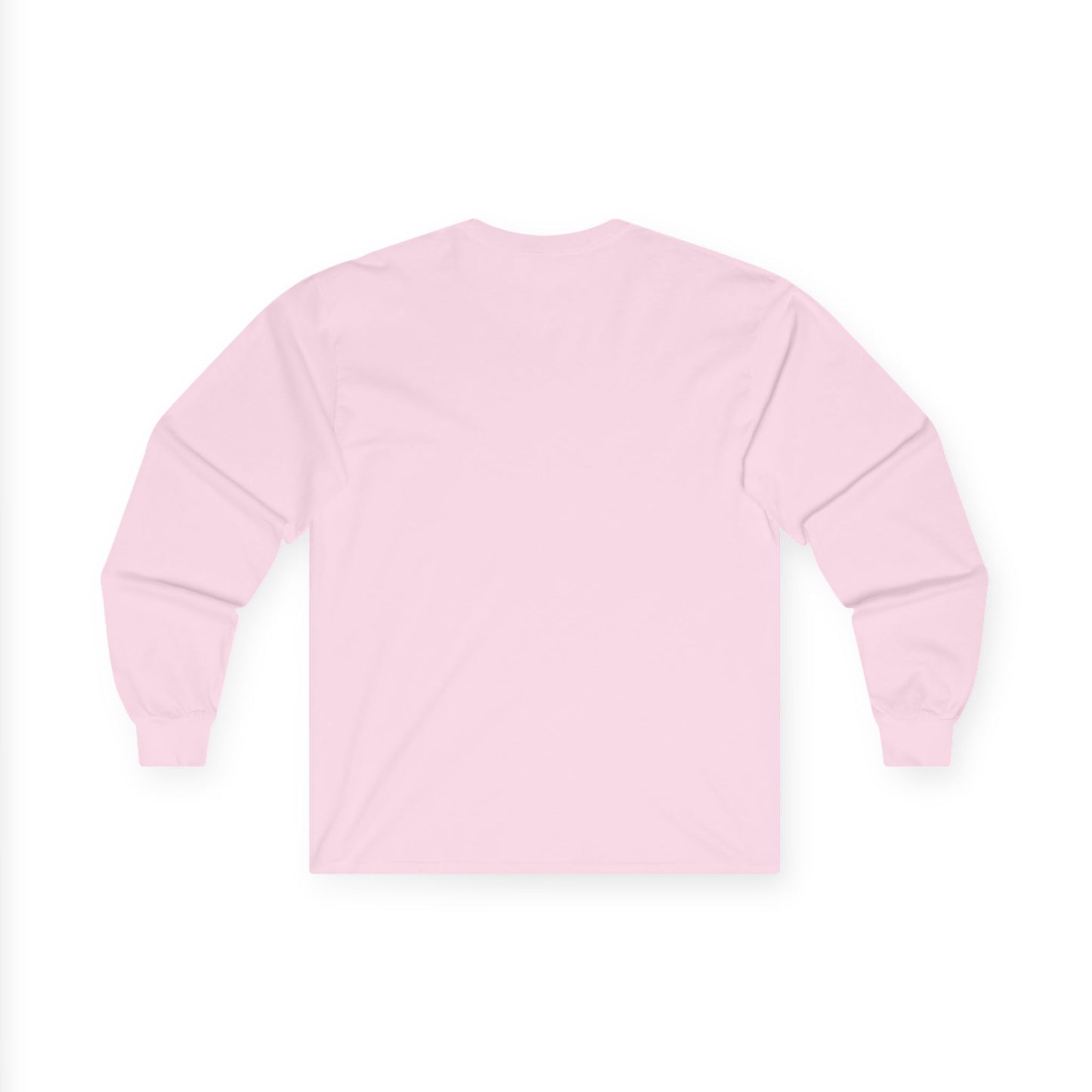 TEEZOCA artistic water flow portrait design unisex long-sleeve shirt Pink long-sleeve shirt on a white background