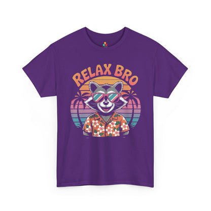 Relax Bro Raccoon Sunset Vibes Unisex T-shirt | TEEZOCA 