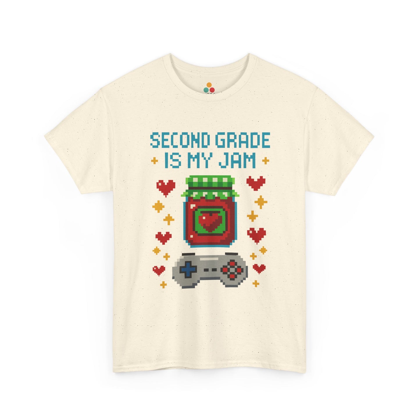 TEEZOCA beige Second Grade Is My Jam Gamer T-Shirt – Back to School Teacher Gift