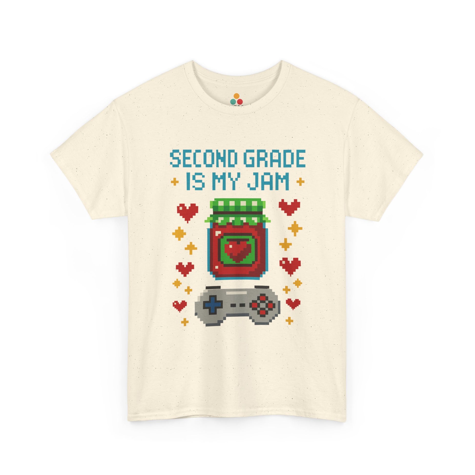 TEEZOCA beige Second Grade Is My Jam Gamer T-Shirt – Back to School Teacher Gift