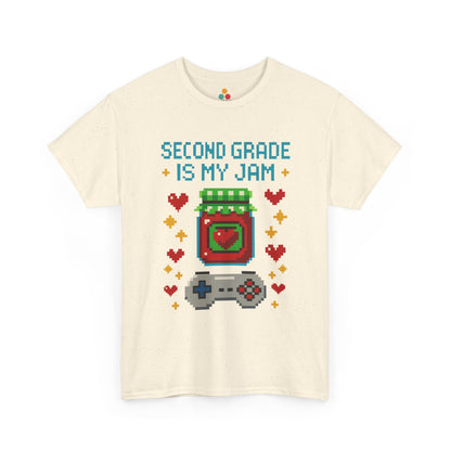 TEEZOCA beige Second Grade Is My Jam Gamer T-Shirt – Back to School Teacher Gift